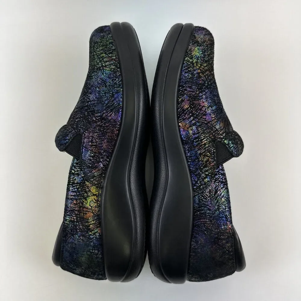 Alegria Keli Dynomite Slip On Clog‎ Comfort Iridescent Leather KEL-7522 36 6-6.5